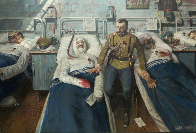 Николай II в госпитале