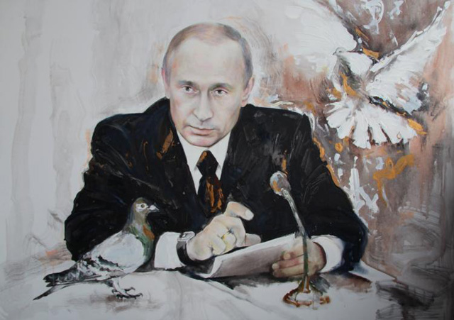 Путин и голуби