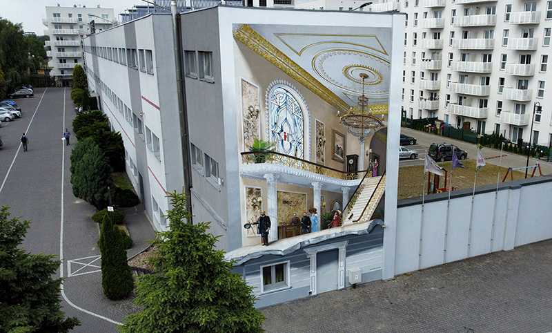 3D-фреска на фасаде отеля «Iness»