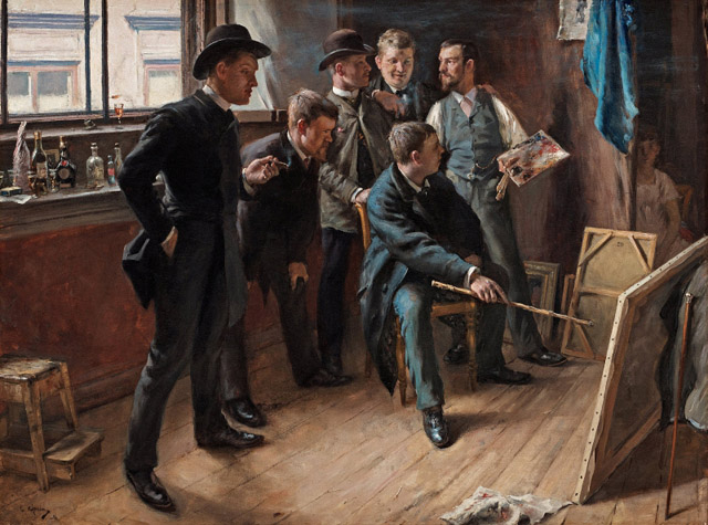 Carl Kjellin (1862-1939), "In the Studio"