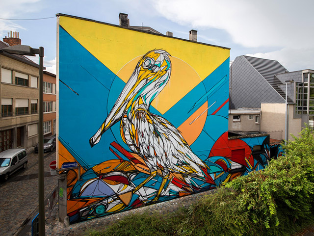 Уличная фреска художника из Антверпена Dzia