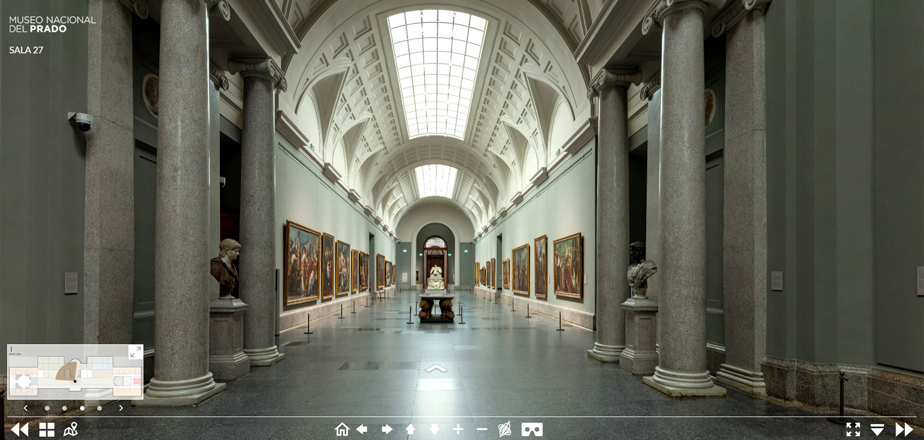 Виртуальная экскурсия по залам Museo Nacional Del Prado, скриншот с сайта музея