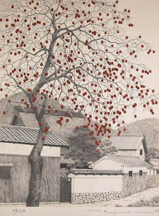 современная японская гравюра, автор - Танака Рёхей