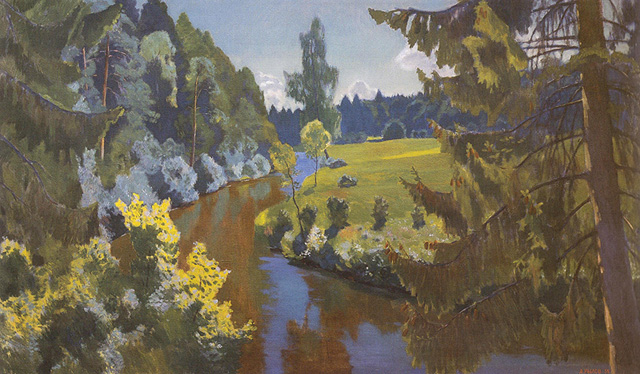 Аркадий Александрович  Рылов_"В зеленых берегах" (1938)