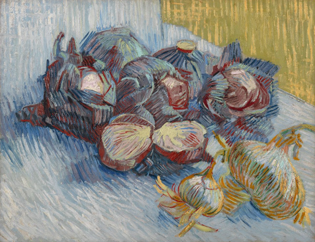 Картина Винсента Ван Гога «Красная капуста и лук» (1887), 50,2 × 64,3 см, Van Gogh Museum, Amsterdam (Vincent van Gogh Foundation).