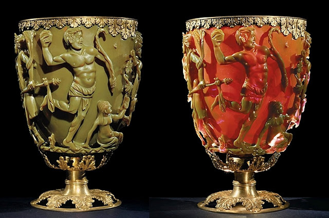 Кубок Ликурга, римское стекло, IV век н. э