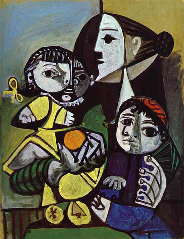 Пабло Пикассо «Франсуаза, Клод и Палома» (1951)