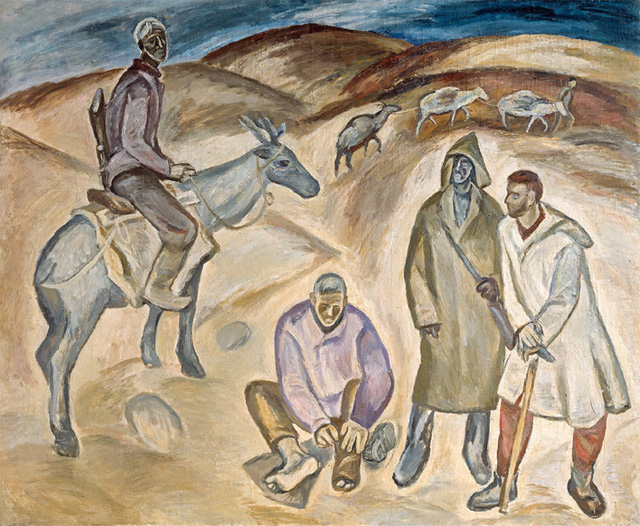 Павел Никонов «Геологи» (1962), холст, масло, 185×225 см, Фото: Государственная Третьяковская галерея.