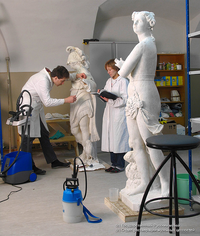 Реставрация скульптур, фото: Государственный Русский музей