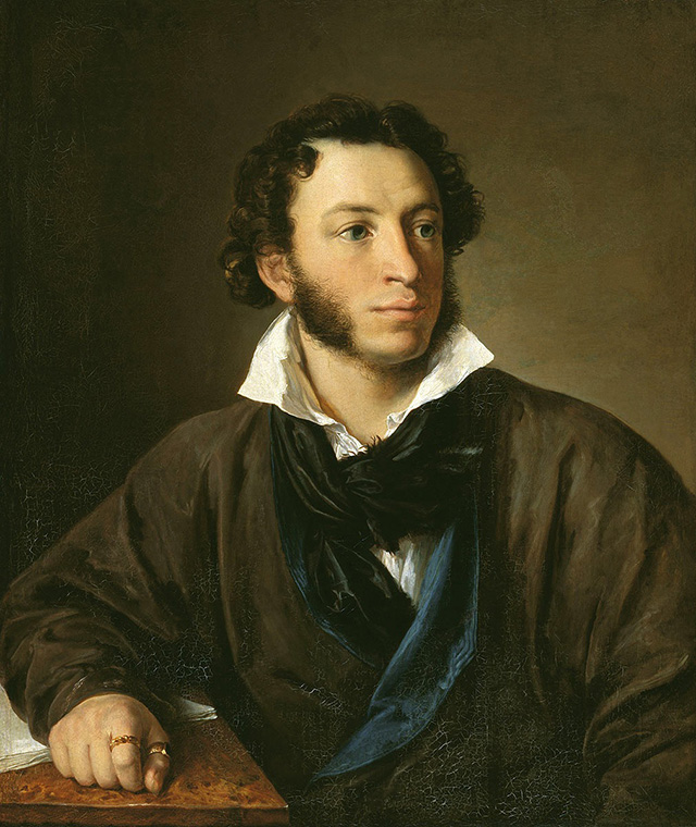 Тропинин Василий Андреевич "Портрет А.С. Пушкина", 1827