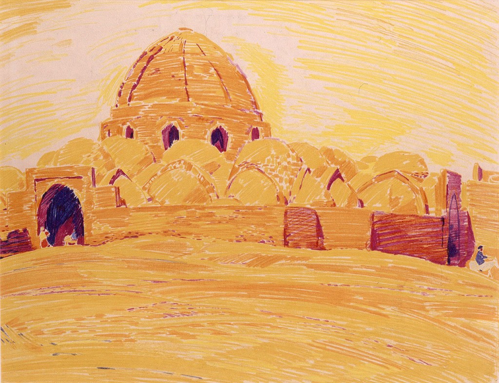 05-Станислав Никиреев - Бухара-2, цветные карандаши, 1966