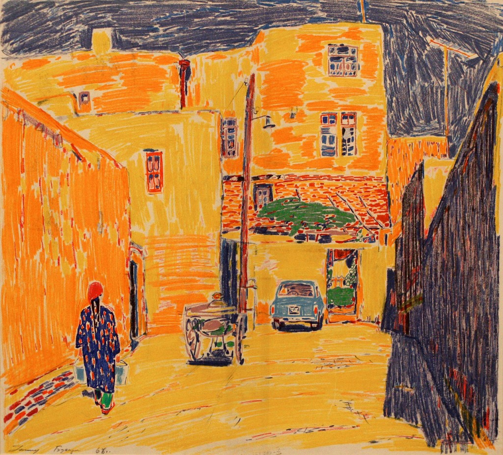 10-Станислав Никиреев - Бухара-4, цветные карандаши, 1966