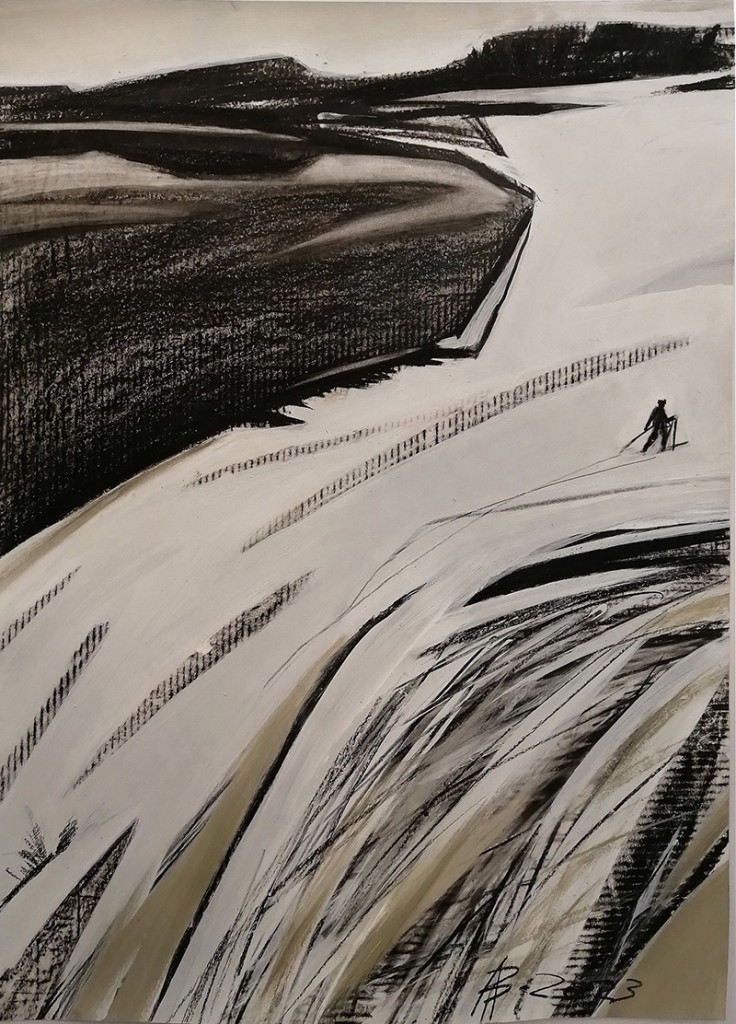 11_Андрей Ветрогонский_ПЕЙЗАЖ С ЛЫЖНИКОМ