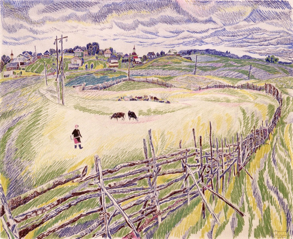 21-Станислав Никиреев - Кириллов, цветные карандаши, 1962