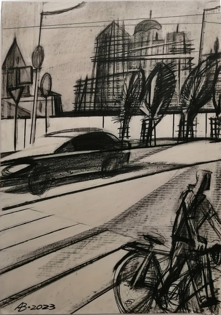 22_Андрей Ветрогонский_ПЕЙЗАЖ С ДИСЦИПЛИНИРОВАННЫМ ВЕЛОСИПЕДИСТОМ