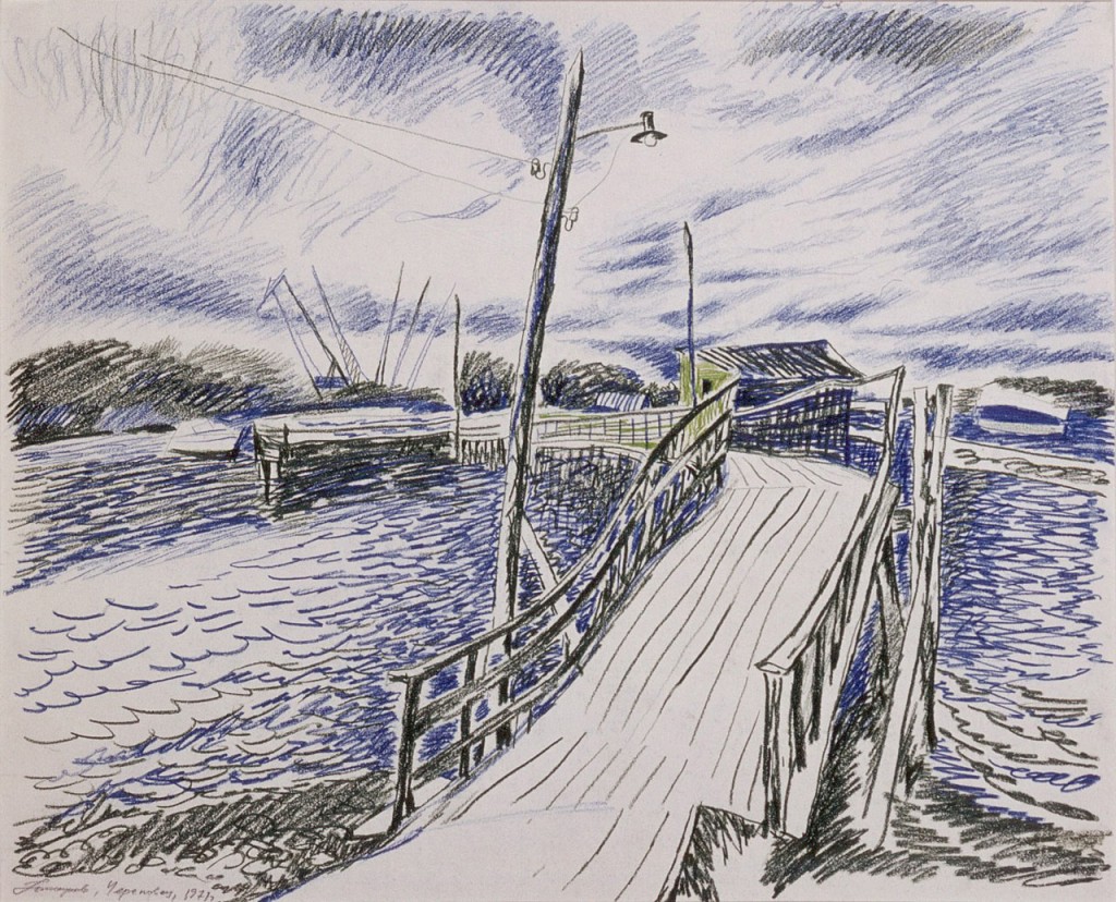 24-Станислав Никиреев - Череповец-1, цветные карандаши, 1971