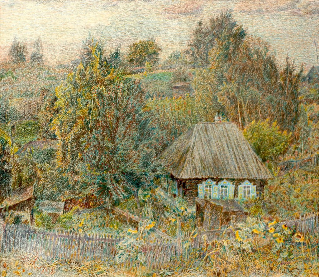 29-Станислав Никиреев - Дом шахтера Федорова, цветные карандаши