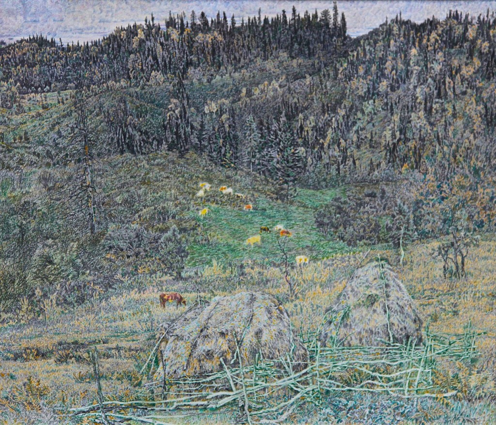 34-Станислав Никиреев - Осень. Шор-тайга, цветные карандаши, 1978