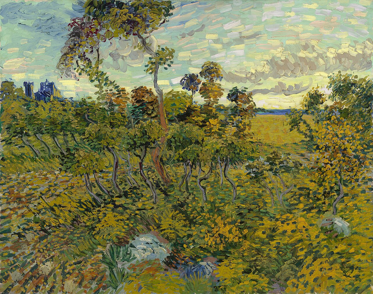 Vincent Van Gogh "Sunset at Montmajour" (1888) 