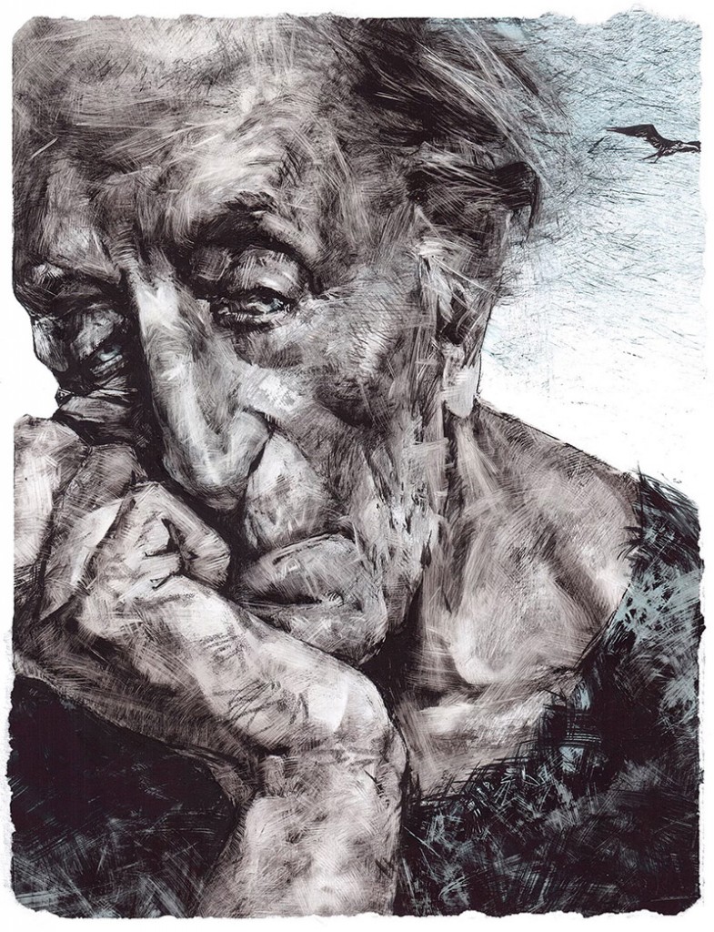 Старик и море, иллюстрация Славы Шульца-01