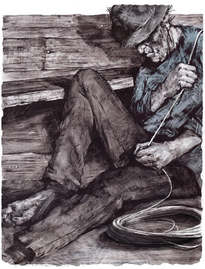 Старик и море, иллюстрация Славы Шульца-09